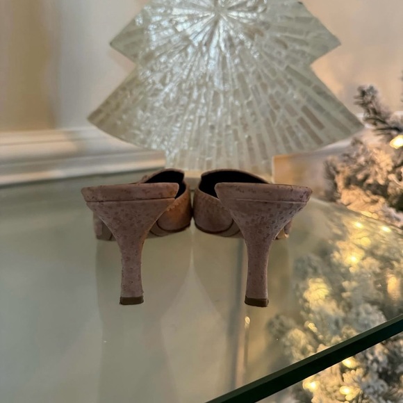Prada - Rare Vintage Tan Ostrich Leather Mules - Picture 6 of 10